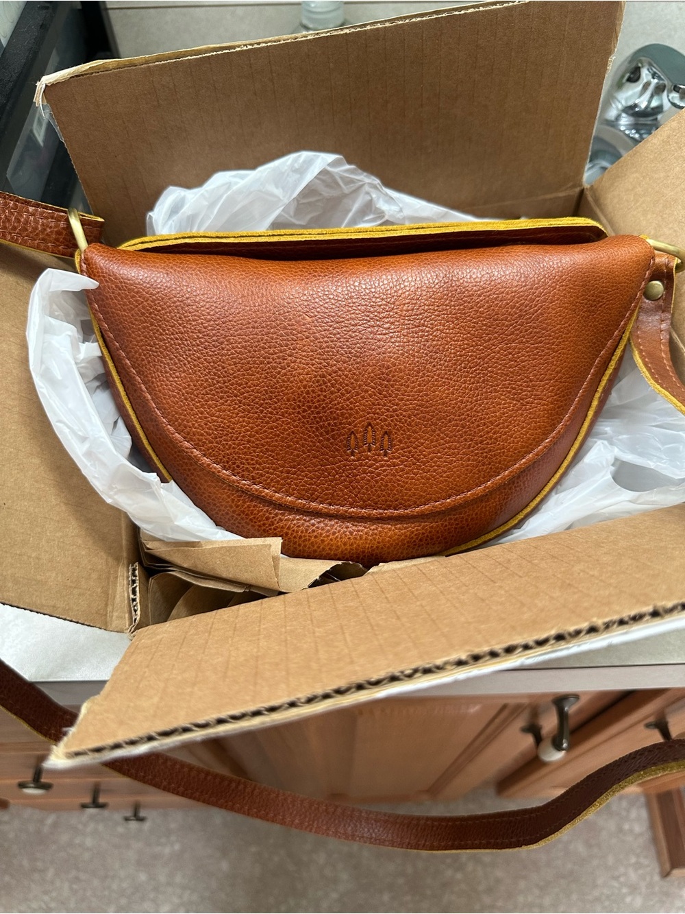 Portland Leather small koala in sienna